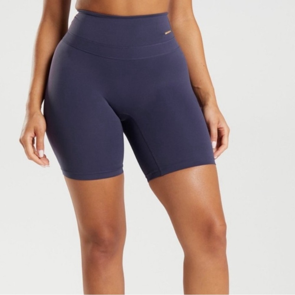 Gymshark x Whitney navy indigo cycling shorts
